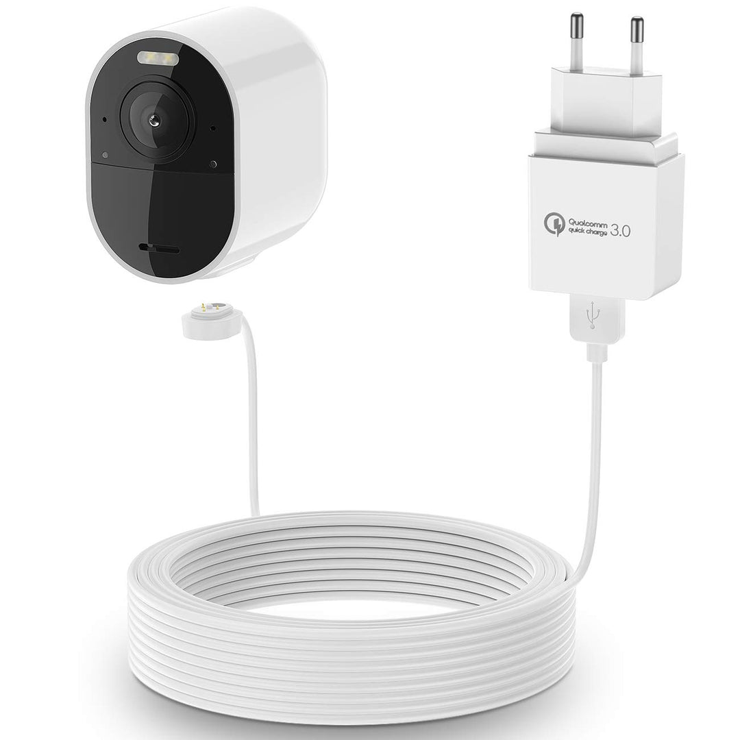 Arlo Ultra-Ladekabel BECEMURU Quick Charge 3.0 &amp; Akku-Ladeadapter mit wetterfestem Magnetkabel für A