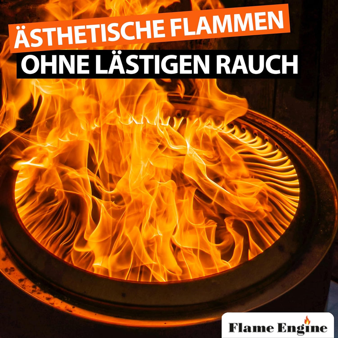 grillshop.at Feuerschale [rauchfrei] Edelstahl 50x43cm Feuerkorb für den Garten mit Aschefang Feuers