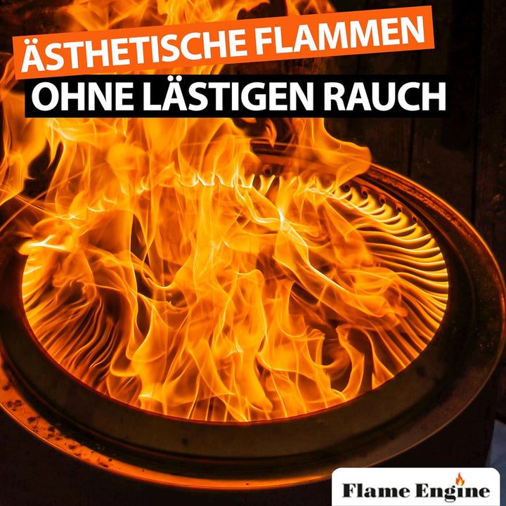 grillshop.at Feuerschale [rauchfrei] Edelstahl 50x43cm Feuerkorb für den Garten mit Aschefang Feuers