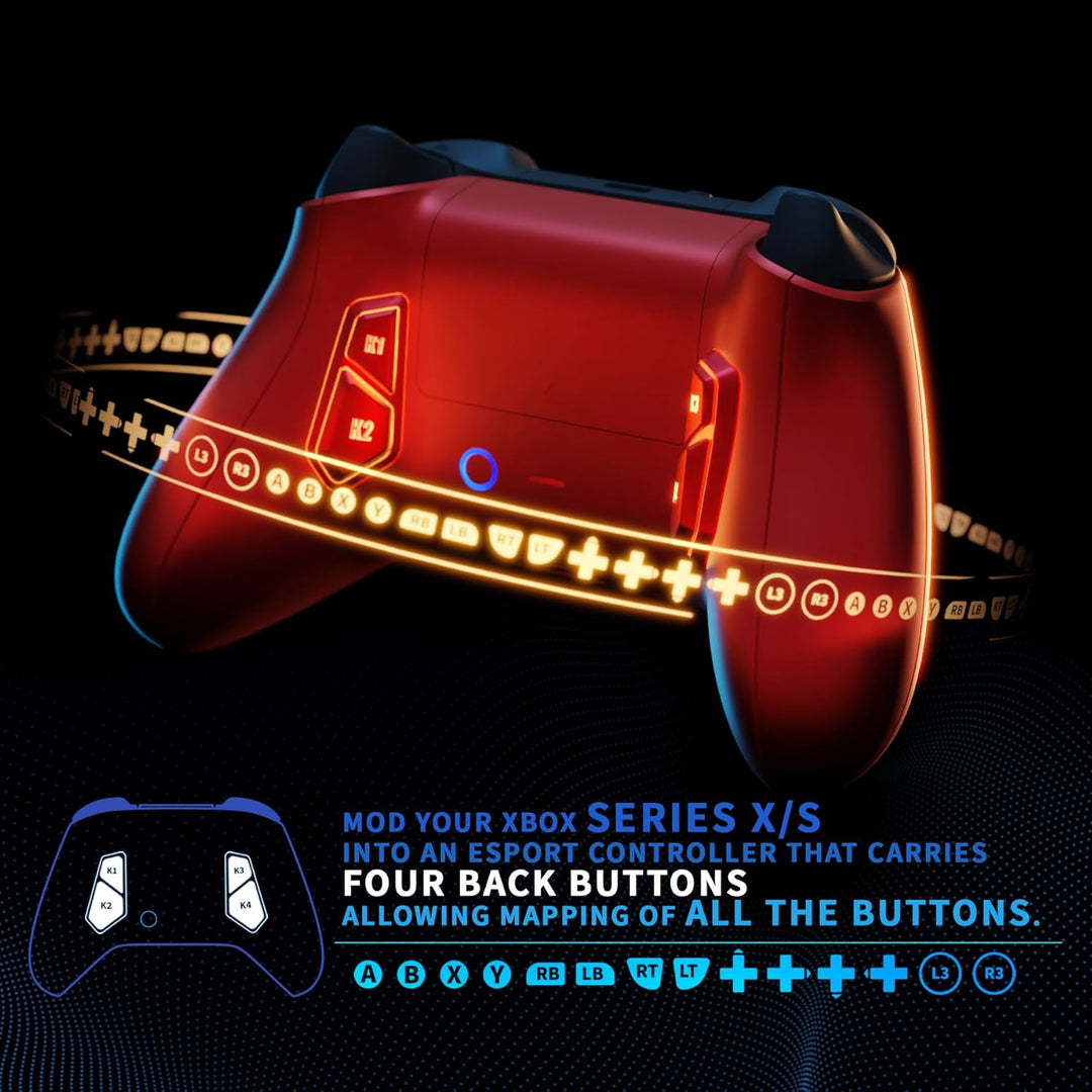 eXtremeRate Victor X Remap Kit für Xbox Series X/S Controller,6 Remap Profiles&Ergonomisches Rücken