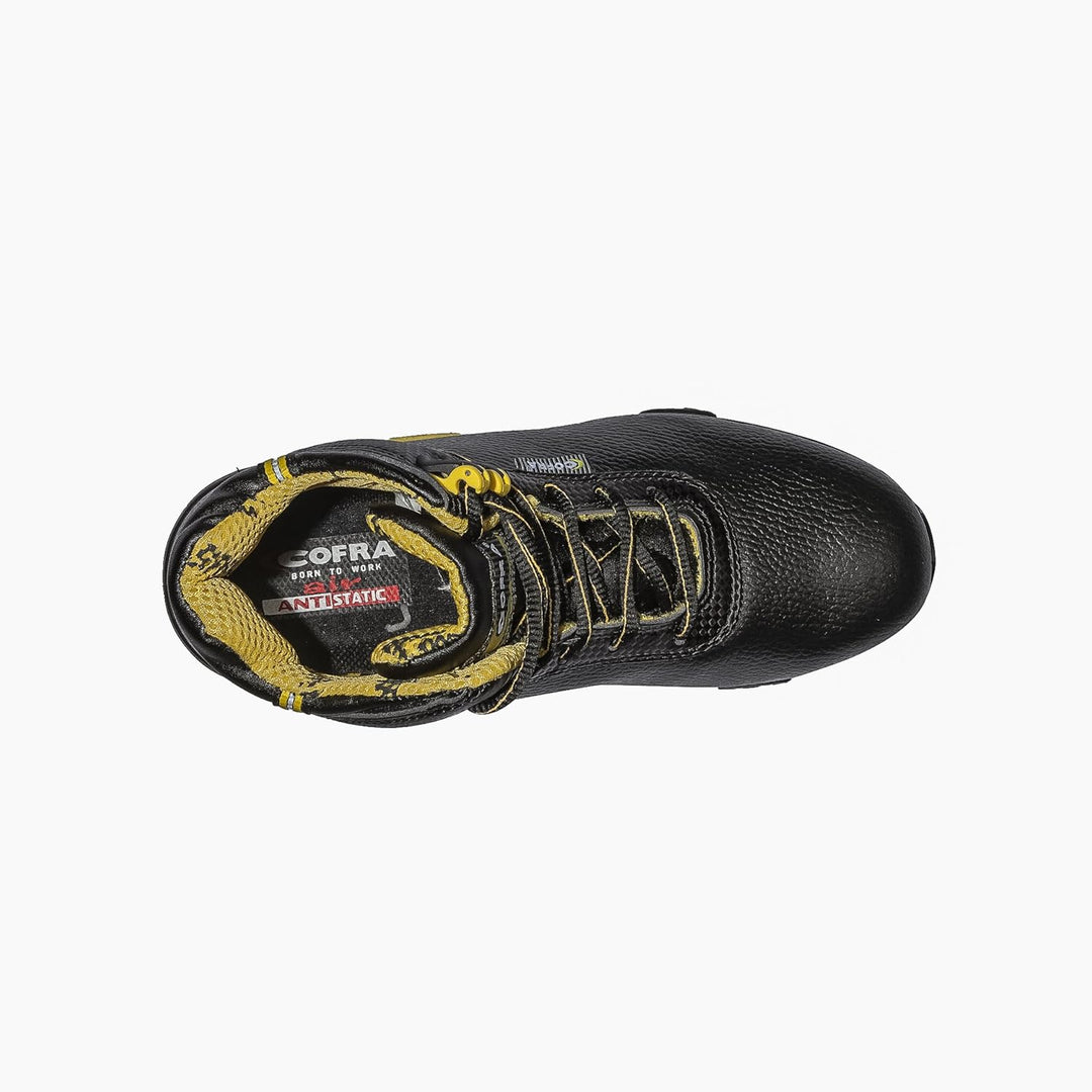 Cofra 78690-001.W41 BOHR S3 SRC Sicherheitsstiefel, Schwarz/Gelb, Grösse 41 41 EU, 41 EU