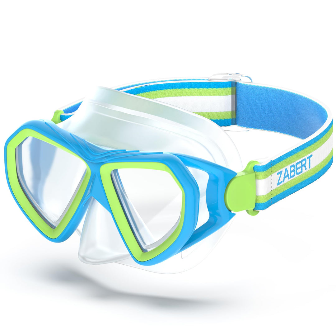 ZABERT Prämie Kinder Taucherbrille,Kinder Schwimmbrille für 2-14 Jahre Jungen Mädchen, bequem elasti