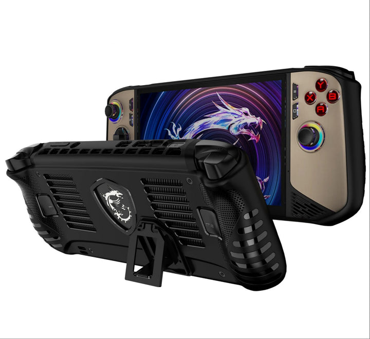 GIOPUEY Hülle Kompatibel mit MSI Claw 8 AI+ - mit Ständer - weicher TPU Rahmen - rutschfest - Leicht