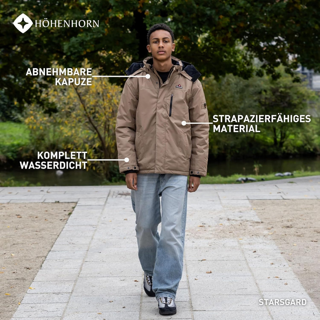 Höhenhorn Starsgard Herren Winter Jacke Wasserdicht Atmungsaktive Funktionsjacke S Beige, S Beige