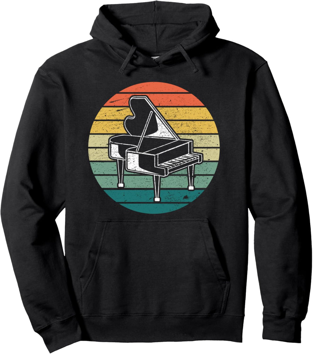 Vintage Pianist Piano Geschenk Retro Musiker Klavier Pullover Hoodie