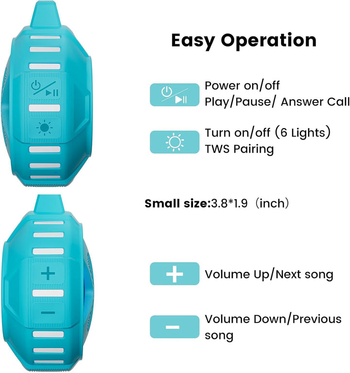 Xleader X8 (2 Gen) Bluetooth Lautsprecher, Kleine Musikbox, Zertifiziert IP67 Wasserdicht, Silikon C