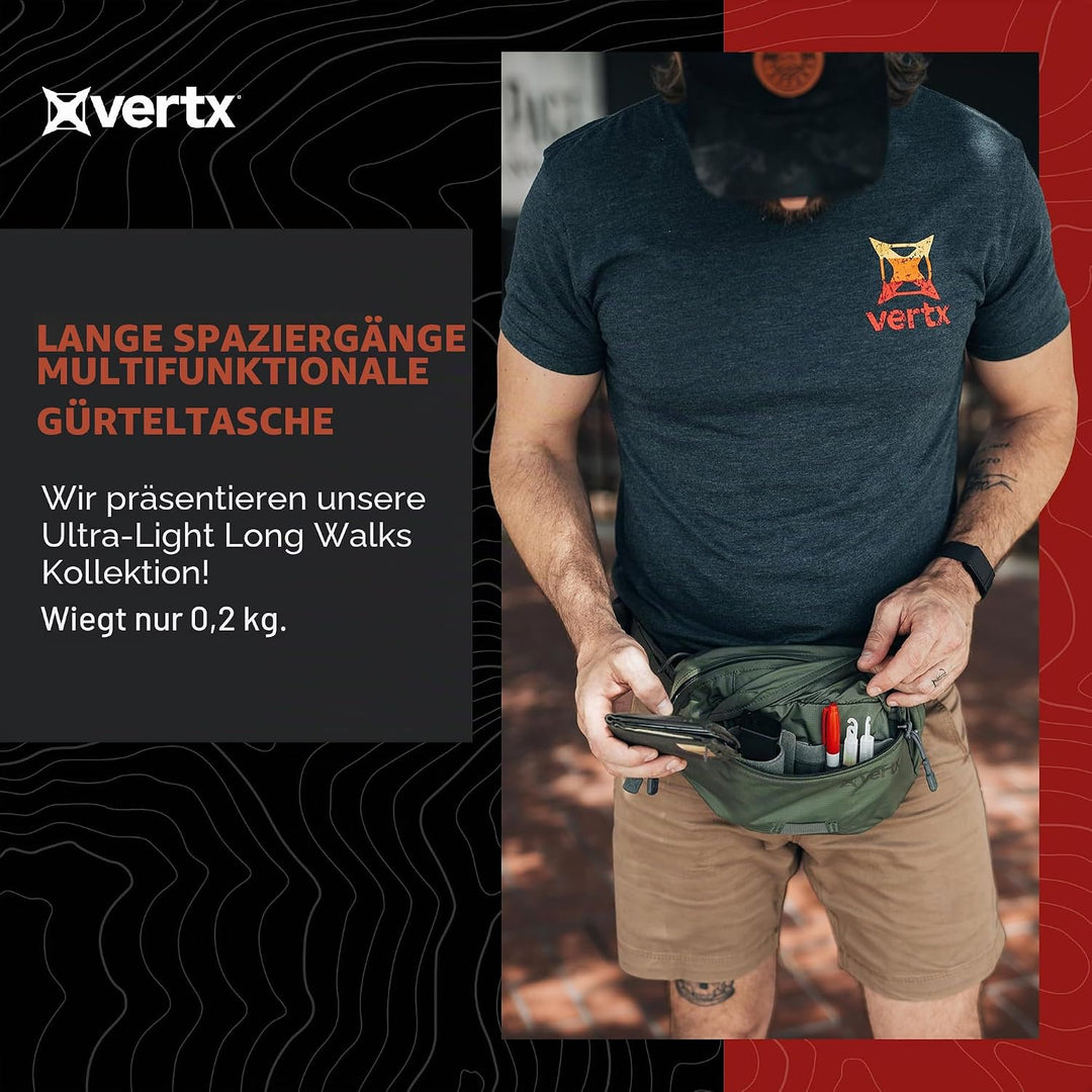 Vertx Long Walks MP 2L Tactical Waist Fanny Pack Concealed Carry Gear Bag for Travel, CCW, EDC-Arbei