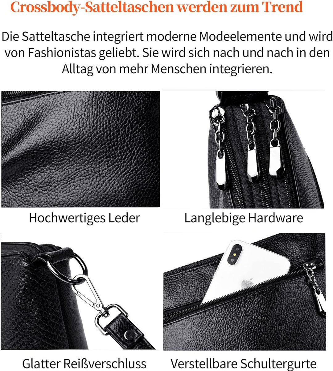 EINYNIUER Damen Umhängetasche Kleine - Krokodilmuster Crossbody Bag - weiche Haut Schultertasche Abe