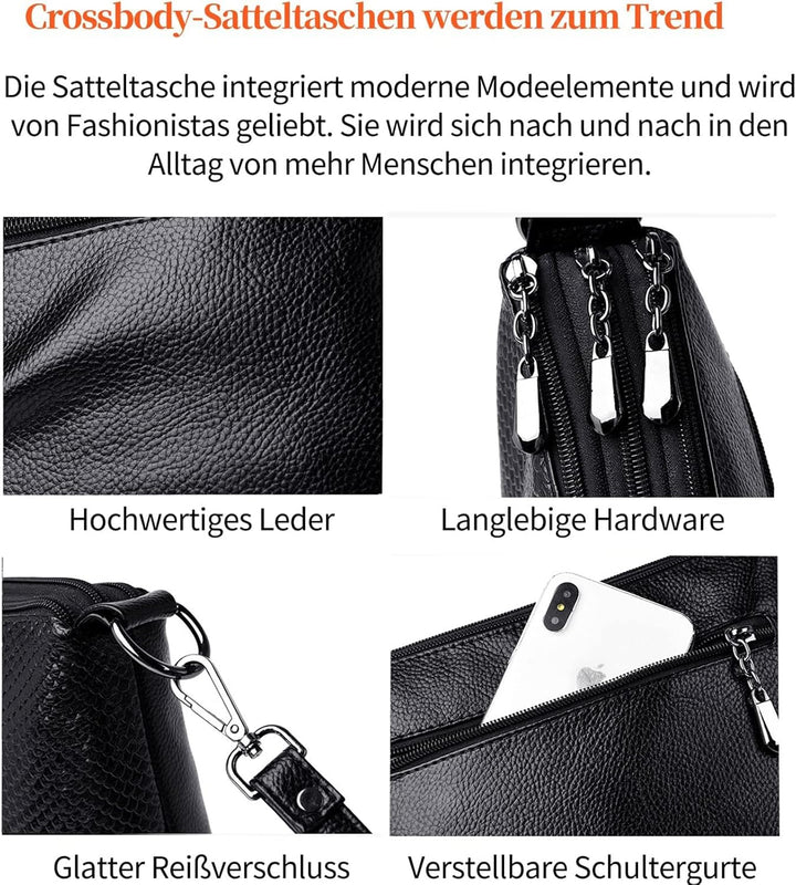 EINYNIUER Damen Umhängetasche Kleine - Krokodilmuster Crossbody Bag - weiche Haut Schultertasche Abe
