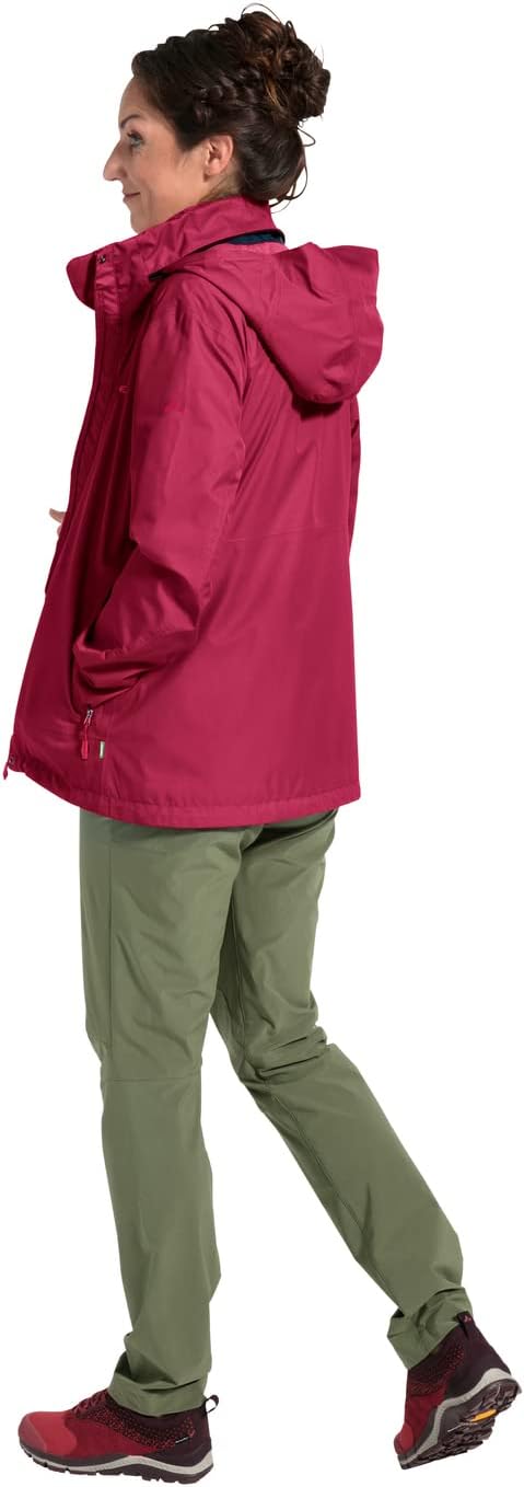 VAUDE Women's Elope Jacket - Outdoor Jacke Damen 44 Crimson Red, 44 Crimson Red