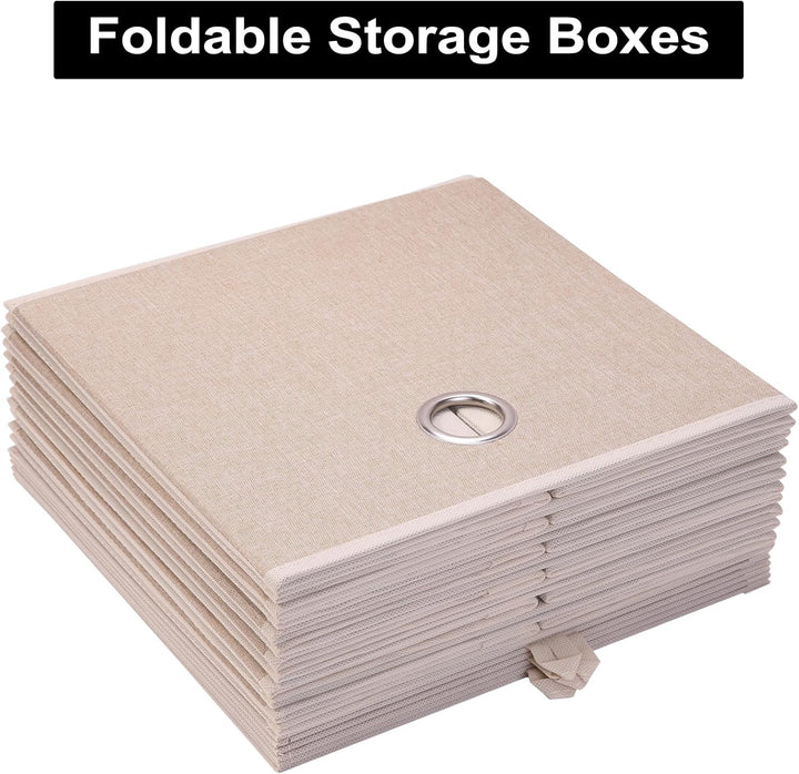 JAKAGO 6 Stück Faltbare Aufbewahrungsbox 30 x 30 x 30 cm Stoff Aufbewahrungswürfel Faltbox für Kalla