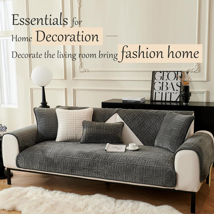 Upgrade Milchsamt Superweiche Sofa Überzug L Form U 1/2/3/4 Sitzer Couch Überzug Ecksofa, Sofabezug