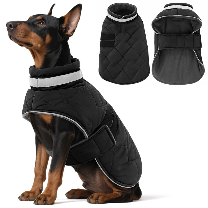 ASENKU Hundemantel Winter L für Grosse Hunde, Wasserdicht & Winddicht, Fleece Reflektierende Warme H