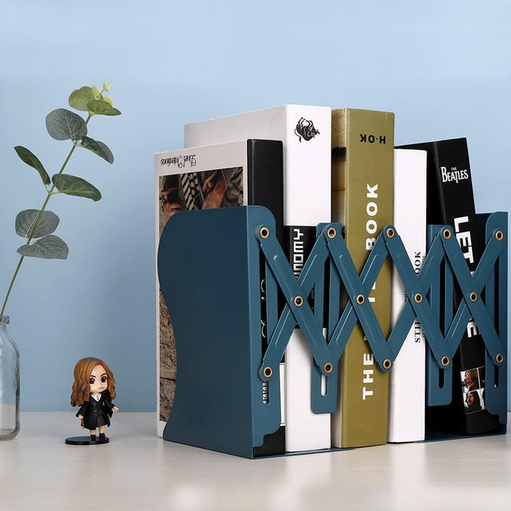 DIFIT Buchstütze, Verstellbar Buchstützen, Metall Bücherstützen, Erweiterbare Bücherhalter Book End,