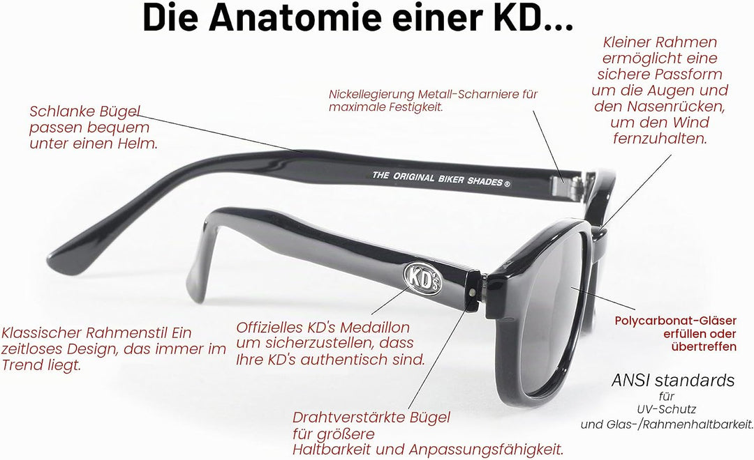 KD Tool X Kd ES Sonnenbrille Lila Objektiv Motorrad-Sonnenbrille Grosser Uv400 von One site fits Mos