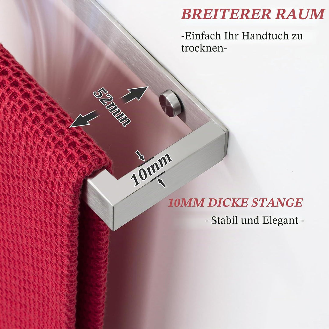 SAYAYO Handtuchhalter Ohne Bohren 30CM Handtuchstange Ohne Bohren Selbstklebend oder Zum Bohren Gebü