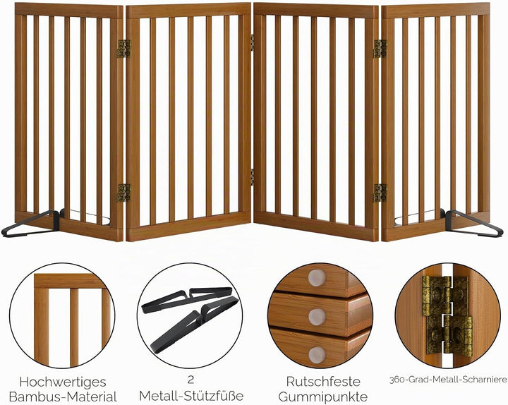 Freistehendes Hundegitter, Faltbares Hundebarriere für Tür,Treppen,Flur,Küche &amp; Schlafzimmer, Freist