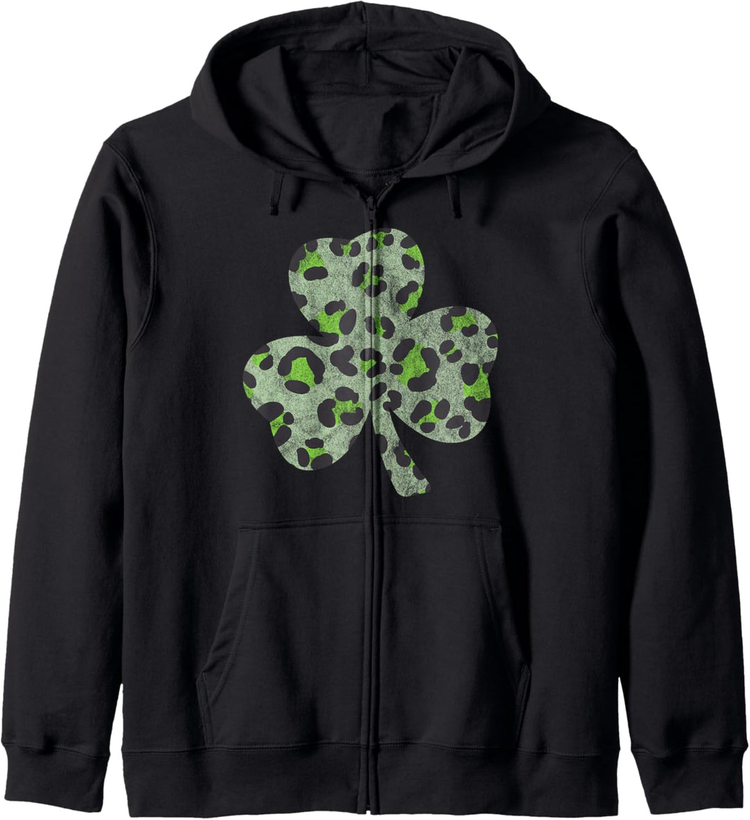 Trendy Cheetah Clover Fill Kapuzenjacke