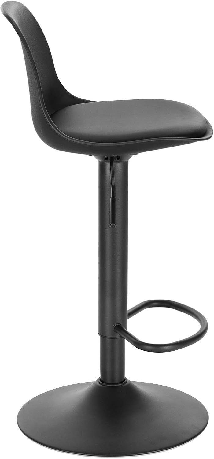 Lestarain 4 Stücke Barhocker,360°Drehbar Hocker Barstuhl mit Rückenlehne höhenverstellbar Tresenhock