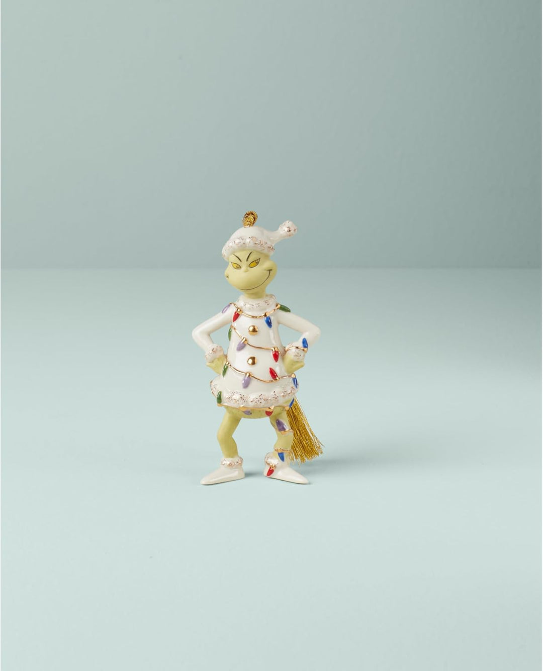 Lenox Grinch with Lights Ornament, 0,1 kg, Elfenbein, Grinch