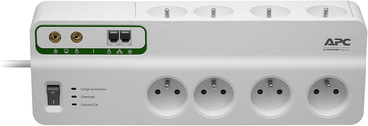 APC PMF83VT-FR 8AC-Ausgänge 230V 3m Weiss - Spannungsschutz (2690 J, 8 AC-Ausgänge, Typ E (FR), 2300