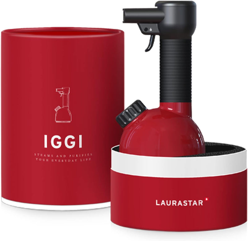 Laurastar IGGI Intense Red Tragbare Dampfreiniger, Desinfiziert und Dekontaminiert Textilien und Geg