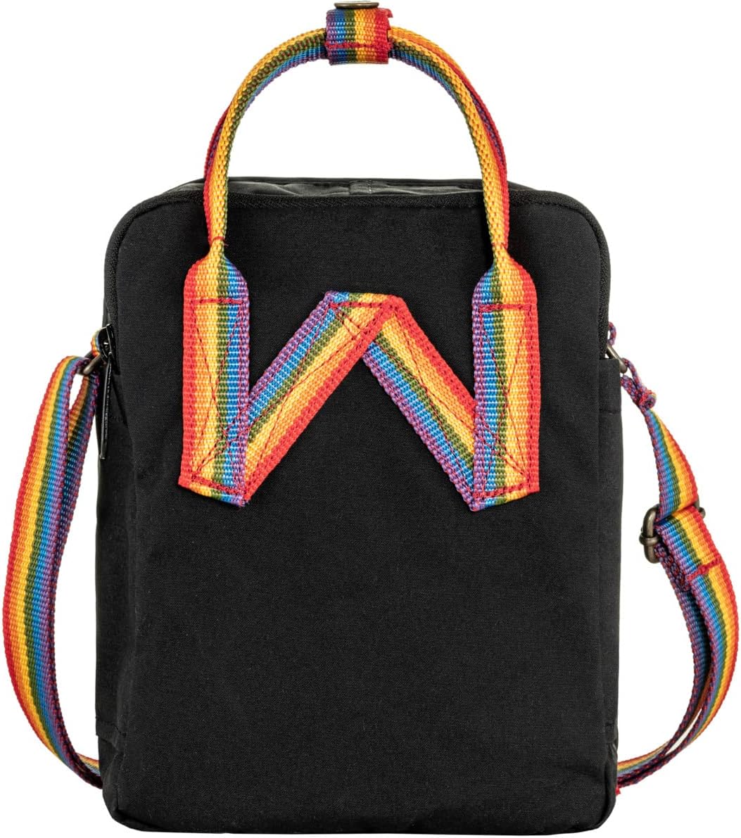 Fjällräven Unisex Kånken Rainbow Sling Handtasche (1er Pack), Black-rainbow Pattern