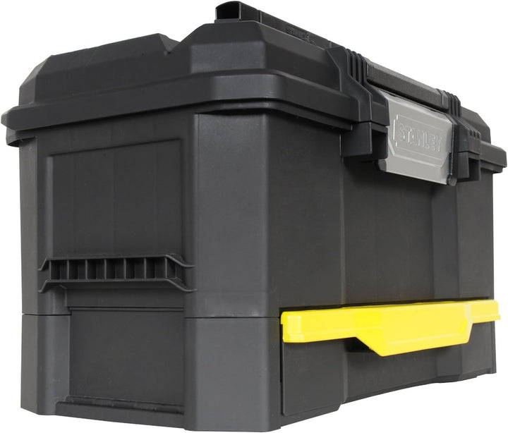 Stanley Werkzeugkiste leer aus Kunststoff 1-70-316 – Masse: 48.1 x 27.9 x 28.7 cm & Stanley Sortmast