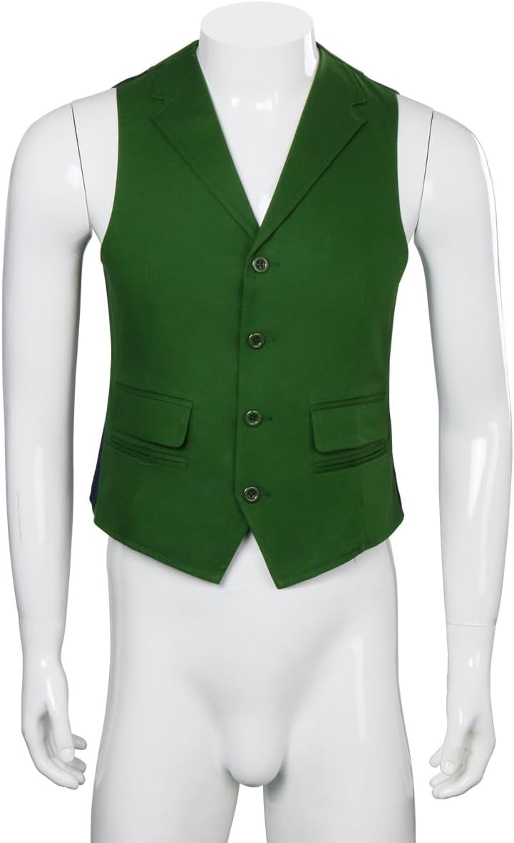 Herren Joker Kostüm Hemd Weste Krawatte Anzug Outfit Set Ritter Gangster Verkleidung Halloween Cospl