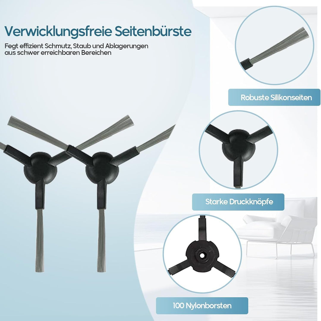 22 Stück Zubehör für Dreame L10s Ultra Gen 2/L10s Pro Ultra Heat/X30/L40 AE/Mova E30 Ultra Saugrobot