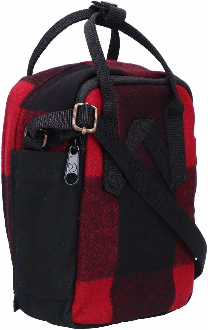 Fjällräven Unisex Kånken Re-Wool Sling Schultertasche Einheitsgrösse Red-black (23329-320-550), Einh