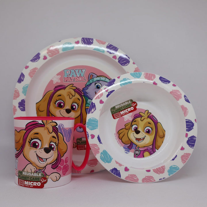 Kindergeschirr set Paw Patrol, Wiederverwendbares geschirr Set, Kinder Essgeschirr, Microwaveable Ki