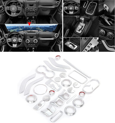 Autoinnenausstattung Zubehör Trim Kit 28 Stück für Jeep Wrangler JK JKU 2 Türer 4 Türer 2011-2018 In