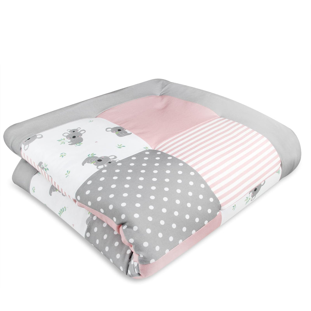 schlummersack Krabbeldecke – 100x100 cm – Dick gepolsterte Spieldecke für Babys – Ideal als Laufgitt