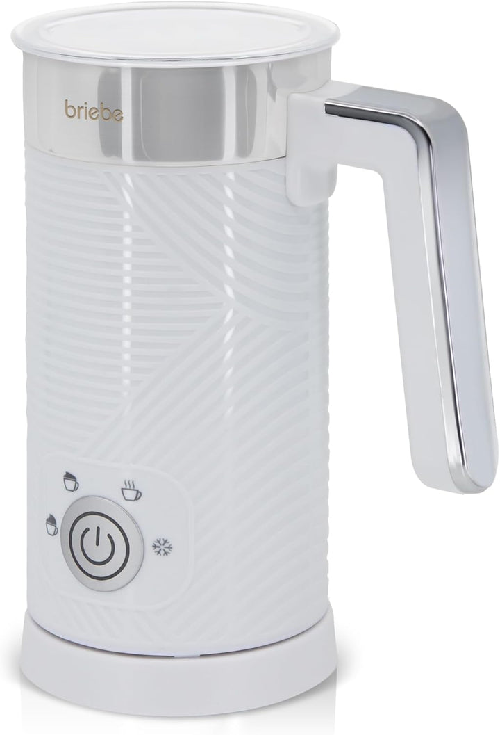 briebe Elegance Milchaufschäumer 4-in-1 Elektrische, Heiss/Kalt Aufschäumdüse 130ml für Kaffee Latte