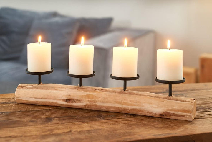 Boltze Kerzenständer Tempe (Kerzenhalter für 4 Kerzen, stilvolles Design, Dekoration Esstisch / Komm