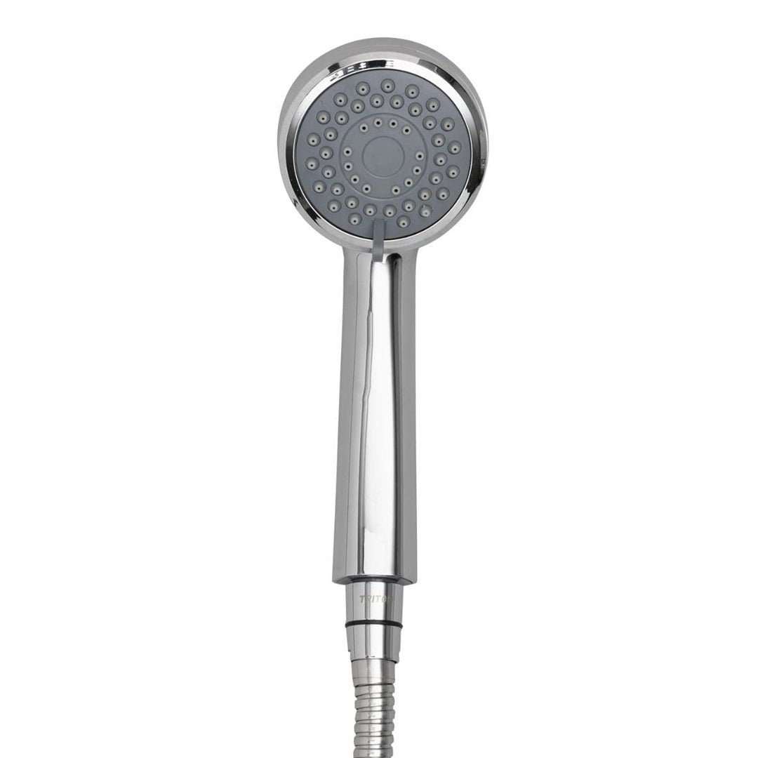 Triton Duschkopf, 3 Strahlarten, verchromt Chrome, Chrome