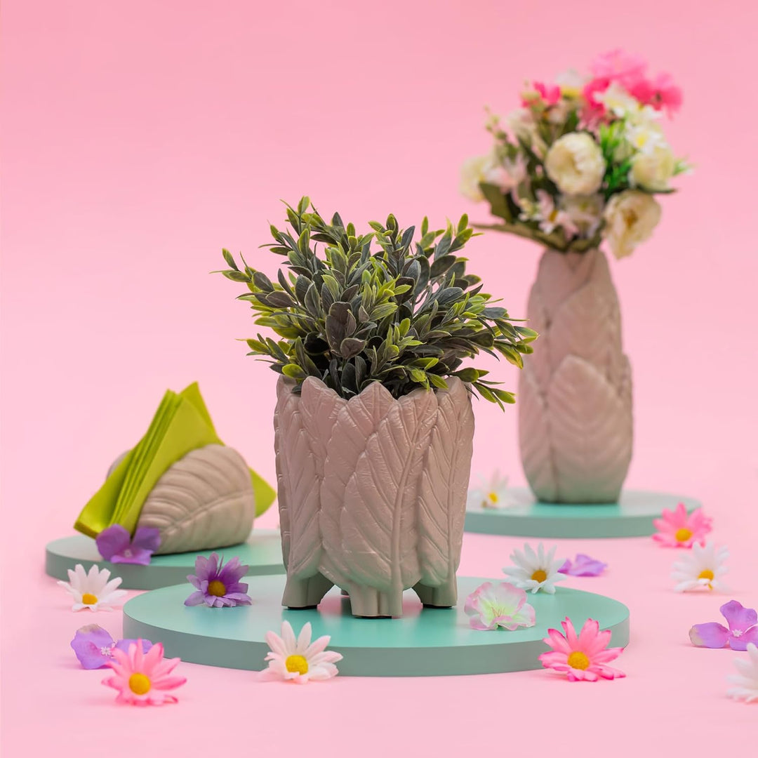 Youartme Deko Vase Kastanienbraun 110 x 110 x 230 mm - Modern Vasen Deko Hohe - Aesthetic Flower Vas