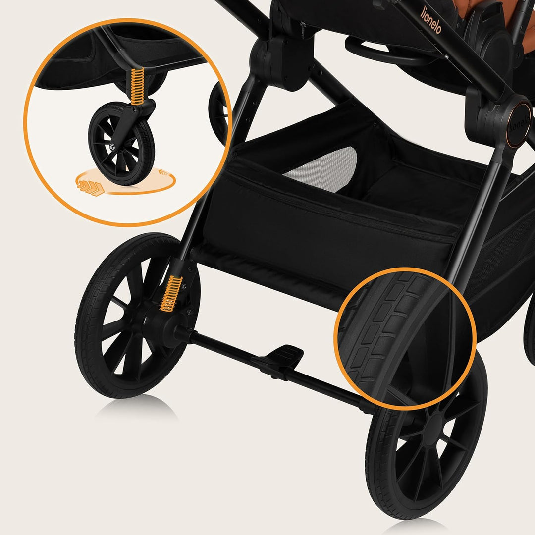 Lionelo Layla Kinderwagen 2 in 1 Kombikinderwagen (0-4 Jahre, bis 22 Kg), Babywanne und Sportsitz, W