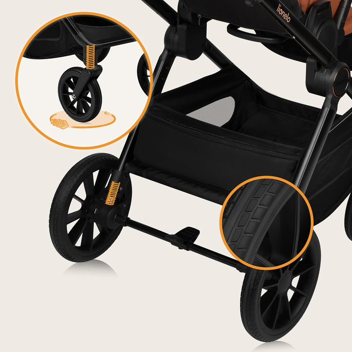 Lionelo Layla Kinderwagen 2 in 1 Kombikinderwagen (0-4 Jahre, bis 22 Kg), Babywanne und Sportsitz, W