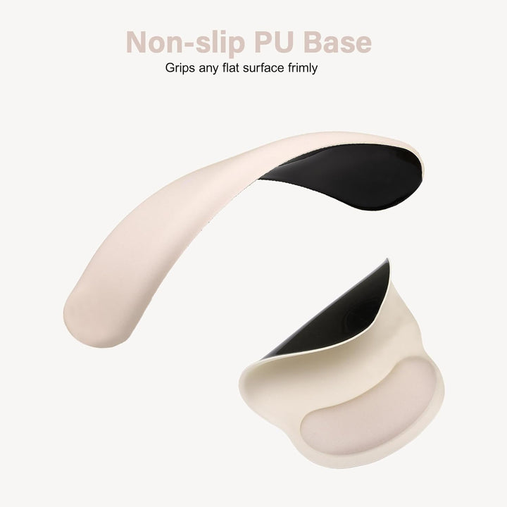 MOSISO Handgelenkstütze für Mauspad&Tastatur Set, Ergonomisch Kreisförmig Mauspad&Untersetzer rutsch