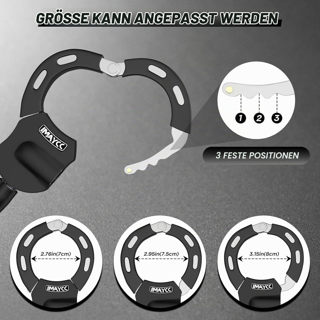 IMAYCC E Scooter Schloss, Handschellenschloss, Fahrrad zubehör, Schloss für e scooter，Inklusive eine