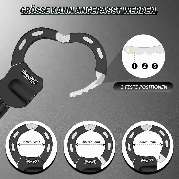 IMAYCC E Scooter Schloss, Handschellenschloss, Fahrrad zubehör, Schloss für e scooter，Inklusive eine