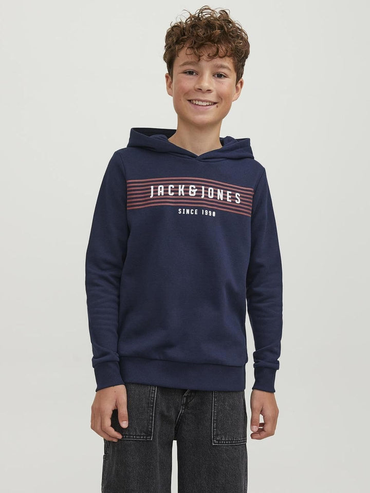 JACK&JONES JUNIOR Jungen Jcoplanet Sweat Hood FST Jnr Kapuzenpullover 140 Navy Blazer, 140 Navy Blaz