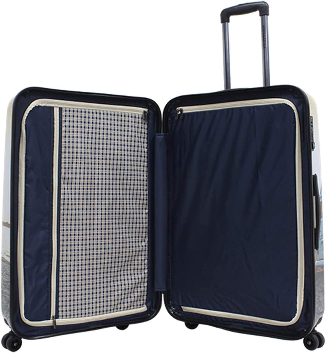 Bowatex Print Bulli T2 Camper Bus Reise Koffer Trolley 4 Rollen 67 cm medium