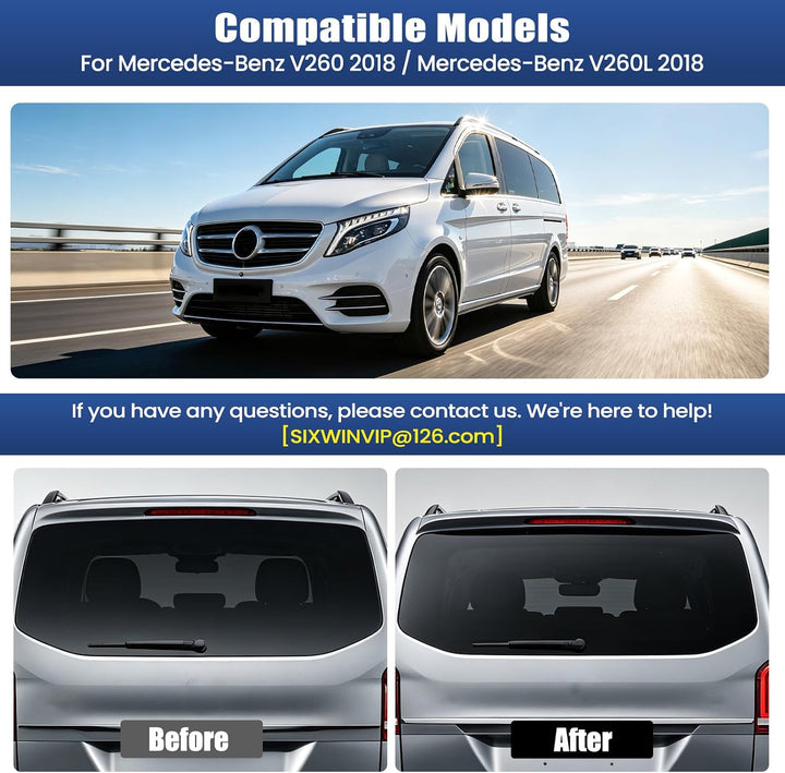 SIXWIN 720P Rückfahrkamera mit Bremsleuchte, Auto Rückfahrkamera für Mercedes-Benz V260 / V260L 2018