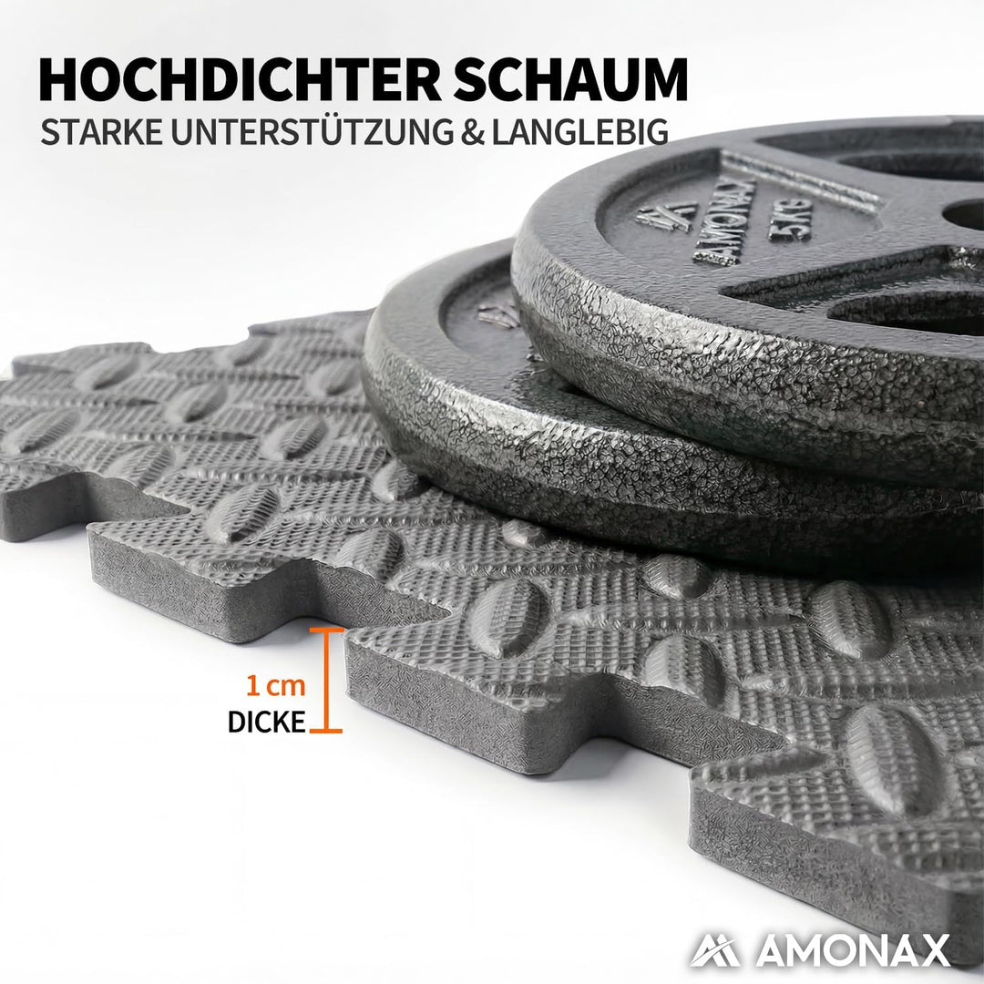 Amonax Bodenschutzmatte Fitness Puzzlematte, Schaumstoff Gym Matte Puzzlematte 30 x 30 cm, Pool Bode