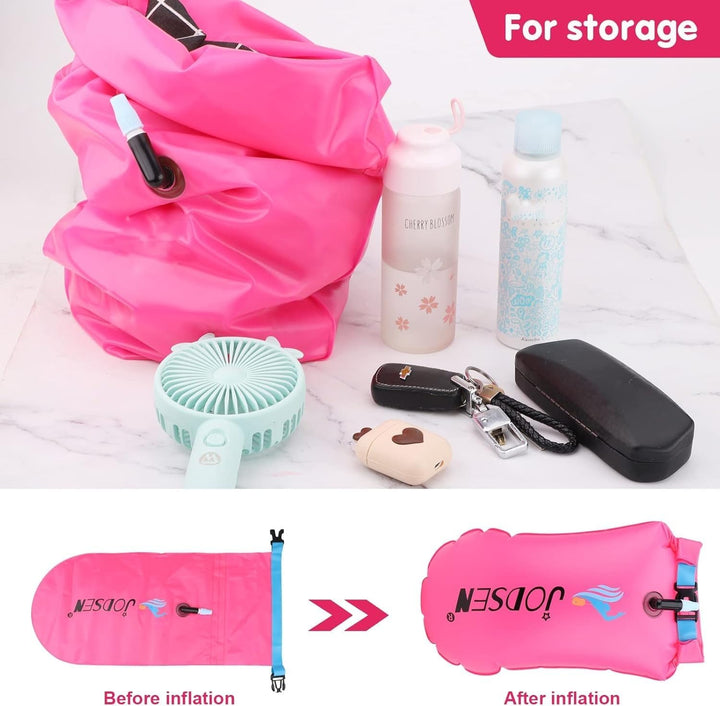 Schwimmboje,Boje Schwimmen Aufblasbare Trockentasche 20l mit Wasserdichter Handytasche,Trockensack f