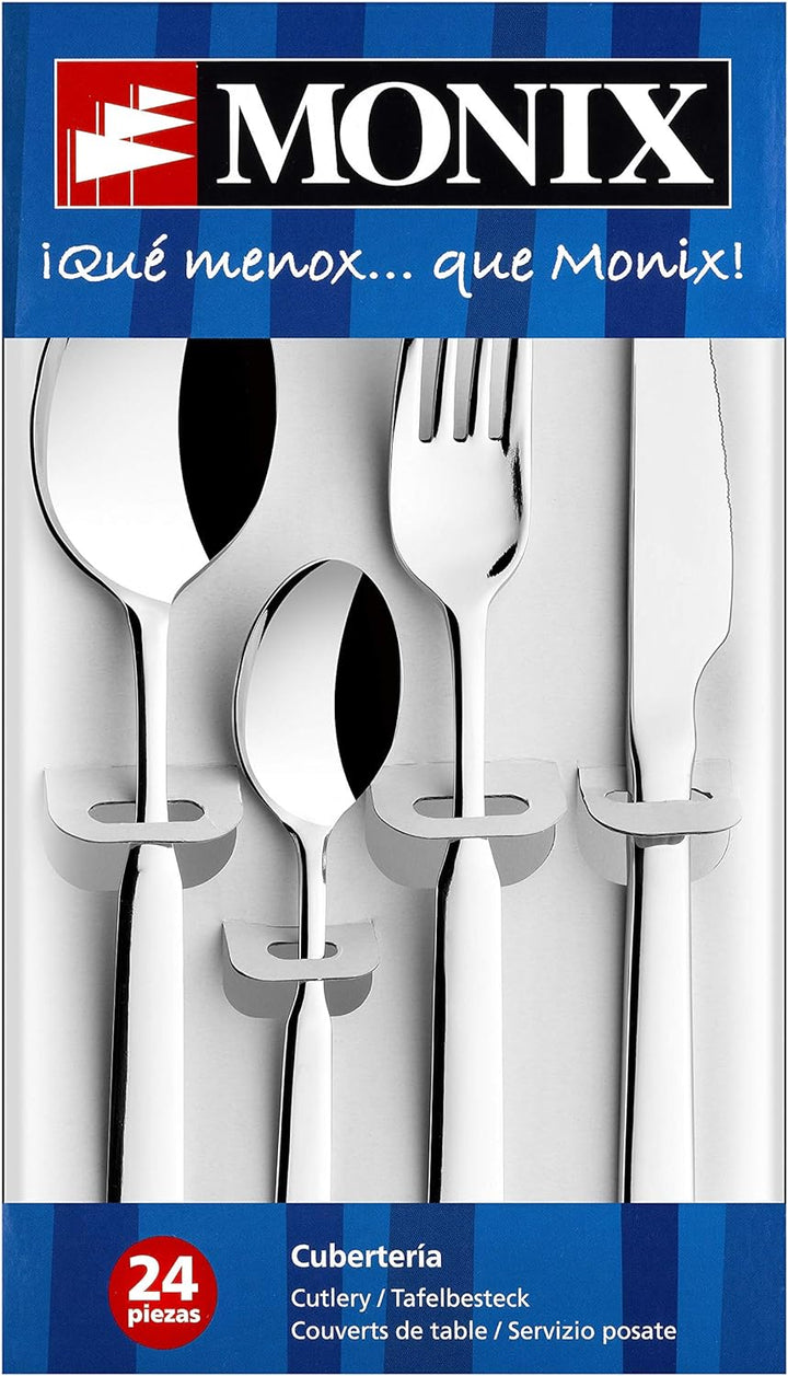 Monix Europa - 24 Stück aus Edelstahl 18 / c mit Steakmesser bedeckt. Kotelettstränge Set 24 piezas,