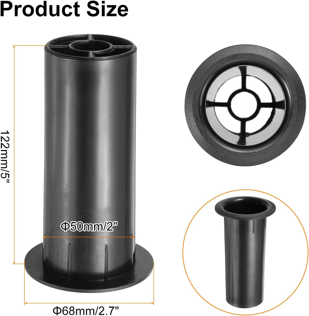 QUARKZMAN 6 Stück Lautsprechergehäuse Bassreflexrohr 50 x 68 mm Lautsprecher Portrohr für Bassreflex